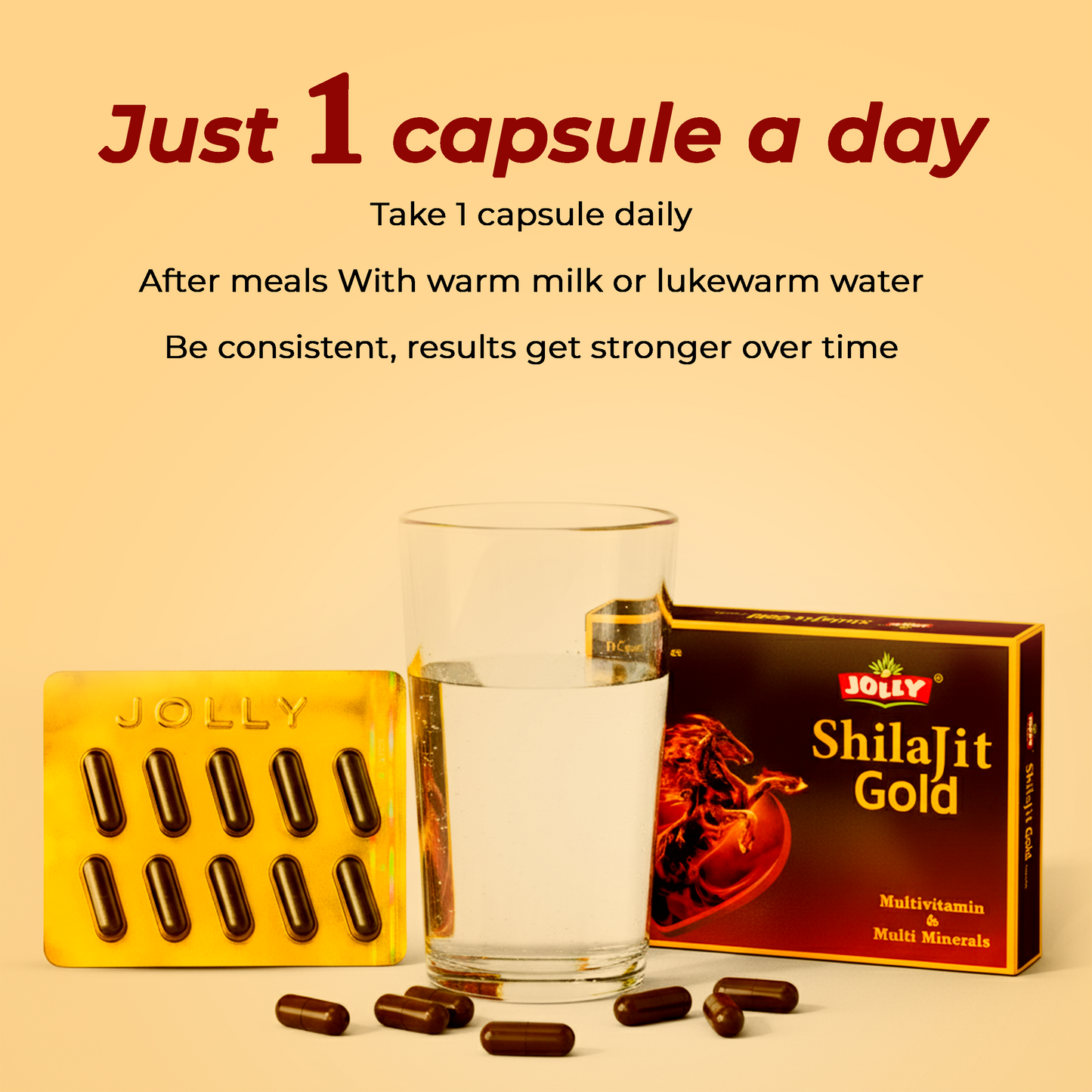 Jolly Shilajit Gold Capsules - Pack of 10 Capsules