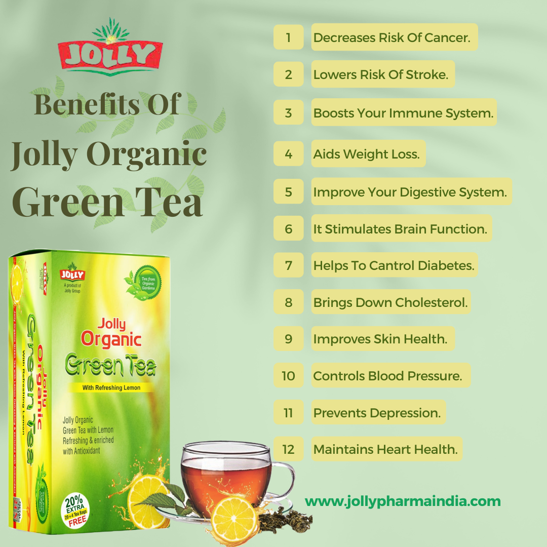 Jolly Organic Green Tea with Refreshing Lemon - 24 Tea Bags Image 2