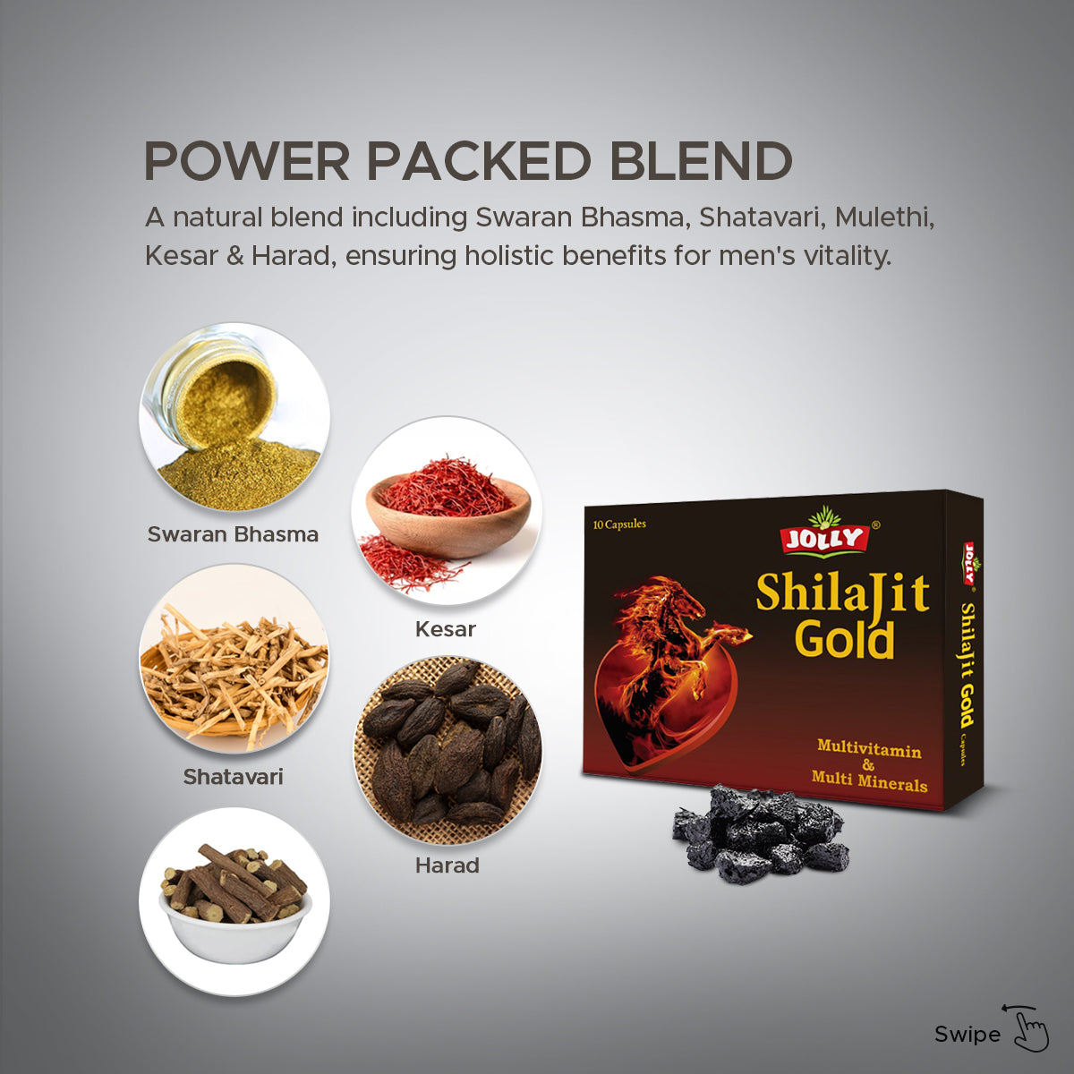 Jolly Shilajit Gold Capsules - Pack of 10 Capsules Image 2