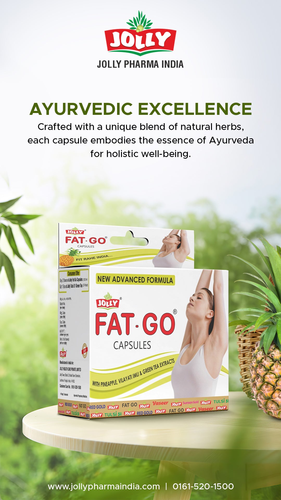 Jolly Fat Go Slimming Capsules - 60 Capsules