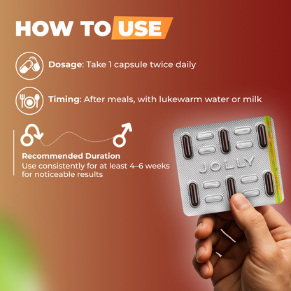 Jolly Gold Vitality Capsules & Herbal Oil Combo (8x6 Capsules + 15ml Oil)