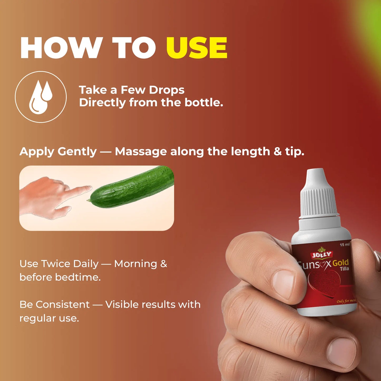 How to use Jolly Gold Herbal Vitality Oil