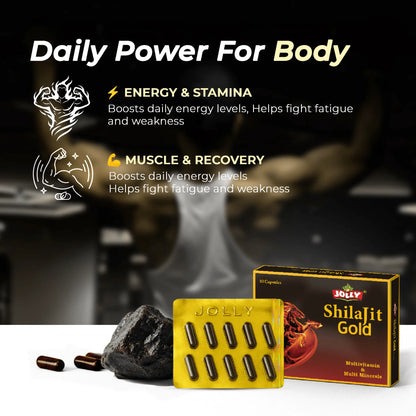 Jolly Shilajit Gold Capsules | Boost Stamina & Strength
