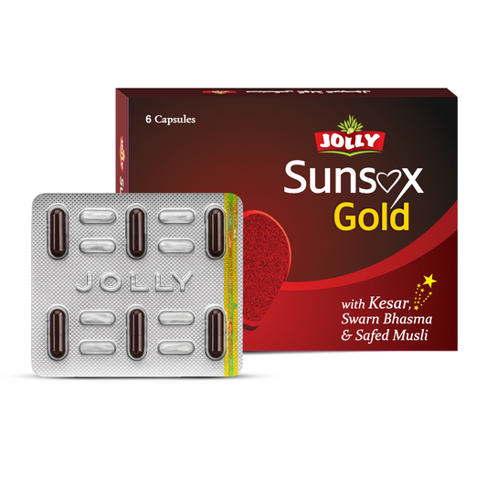 Jolly Gold Vitality Capsules – Ayurvedic Stamina & Energy Support (6 Capsules)
