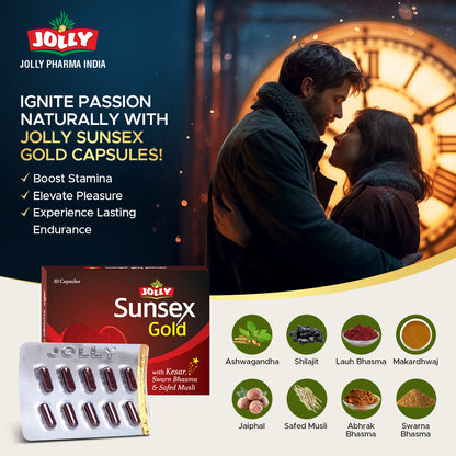 Jolly Sunsex Capsule And Tilla Oil Combo (Pack of 8x6 capsule with 15 ml OIL)