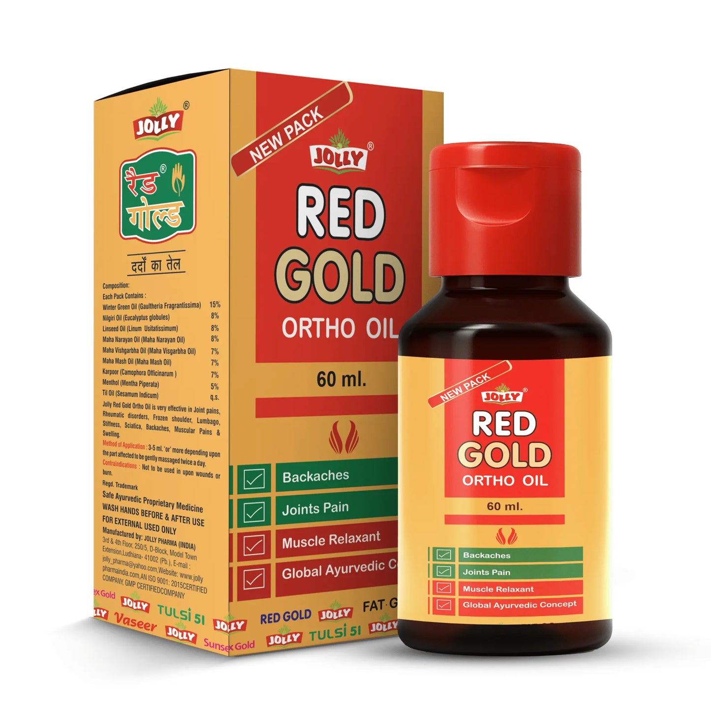Jolly Red Gold Ortho Joint Pain Oil