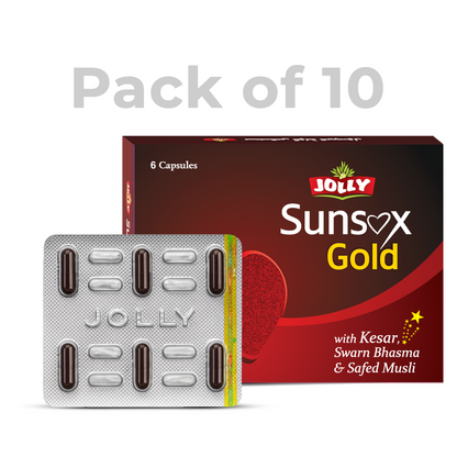 Jolly Gold Vitality Capsules – Ayurvedic Stamina & Energy Support (6 Capsules)