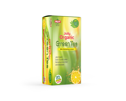 Jolly Organic Green Tea with Refreshing Lemon - 24 Tea Bags