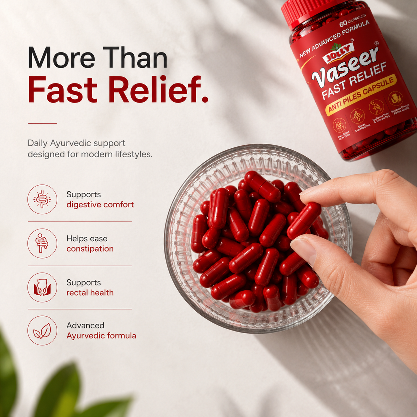Ayurvedic piles treatment capsules for fast relief
