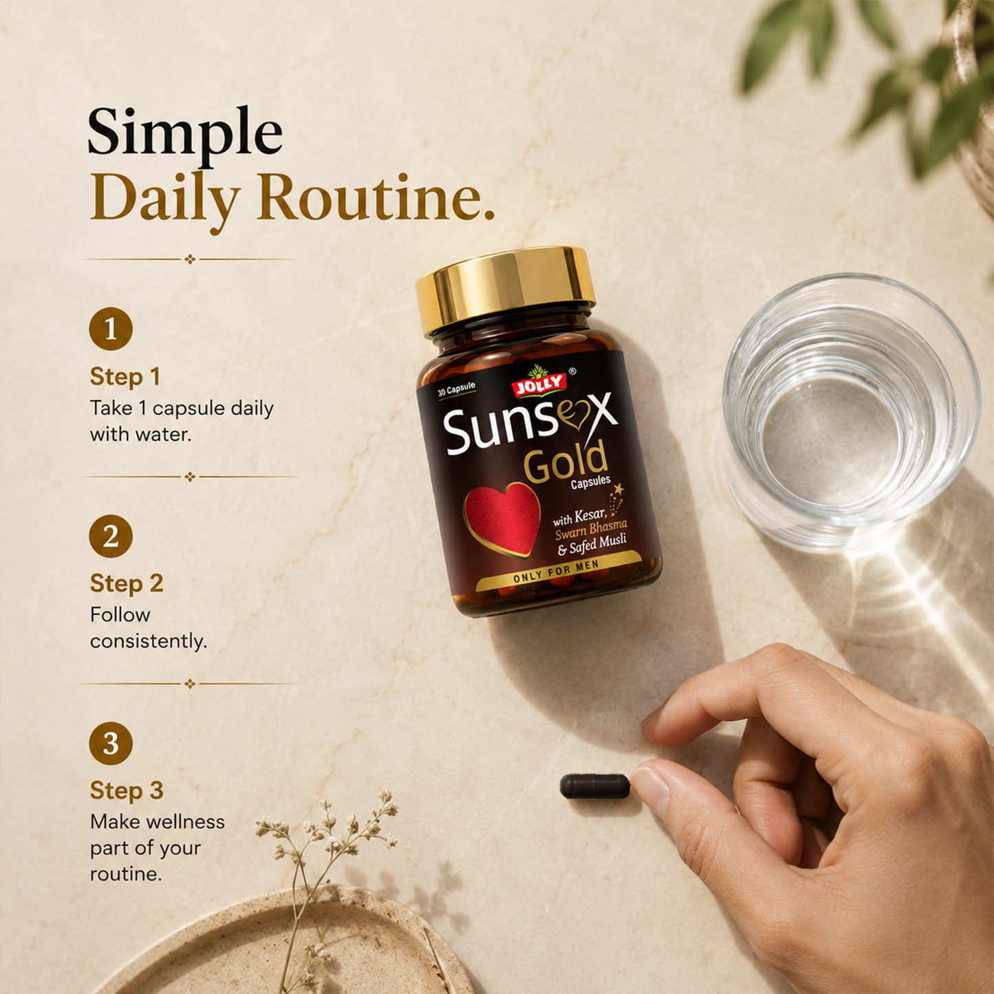 jolly sunsex gold capsules simple daily routine