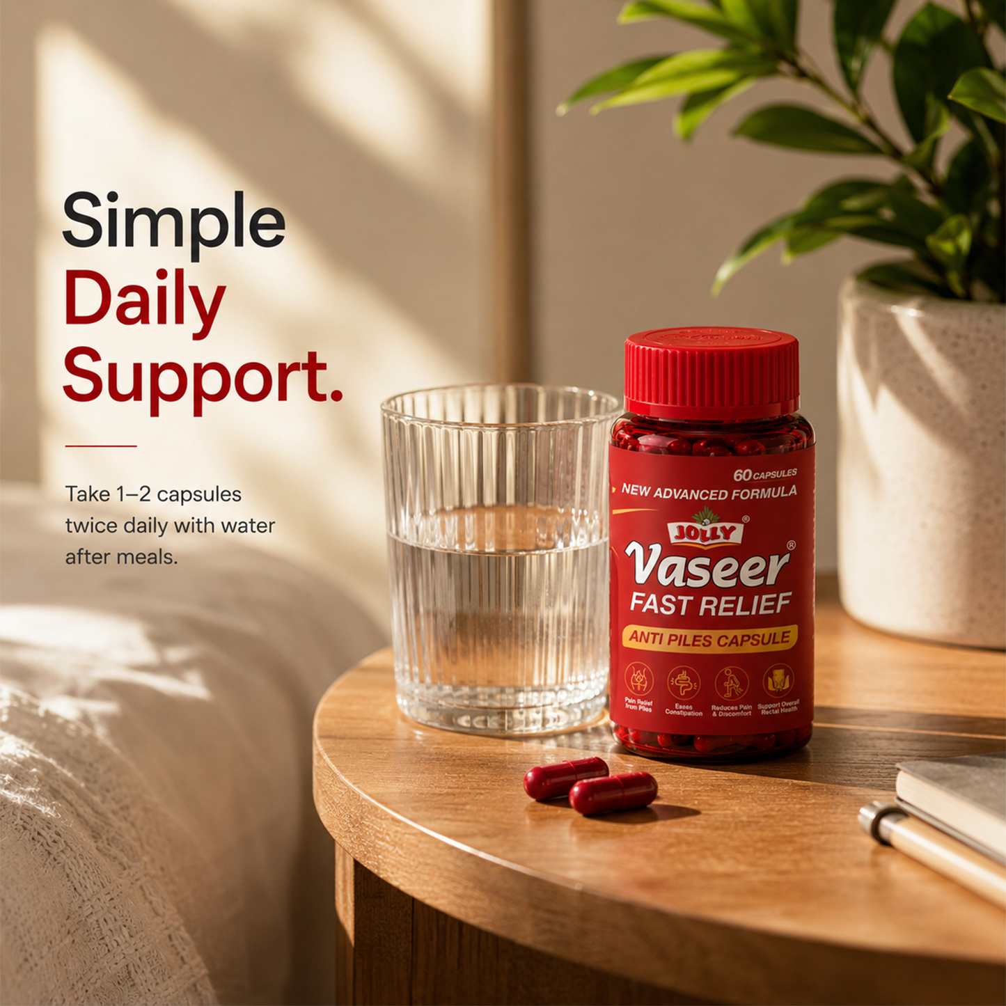 vaseer fast relief simple daily support