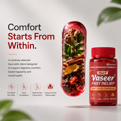 Vaseer Fast Relief Ayurvedic piles treatmen capsule with Ayurvedic blend ingredients