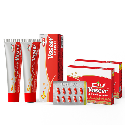 Jolly Vaseer Anti-Piles Capsule and Gel For Fast Relief in Pain & Burning
