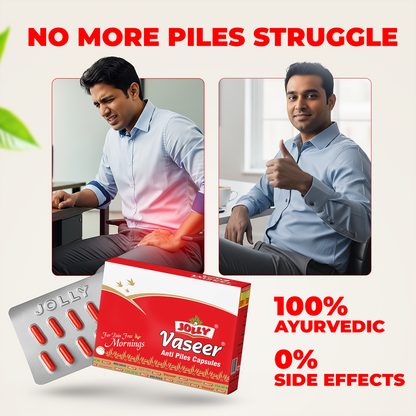 Jolly Vaseer Anti-Piles Capsule and Gel For Fast Relief in Pain & Burning