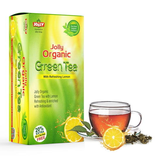 Jolly Organic Green Tea with Refreshing Lemon-24 Tea Bags