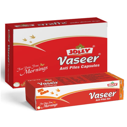 Jolly Vaseer Anti-Piles Capsule and Gel For Fast Relief in Pain & Burning